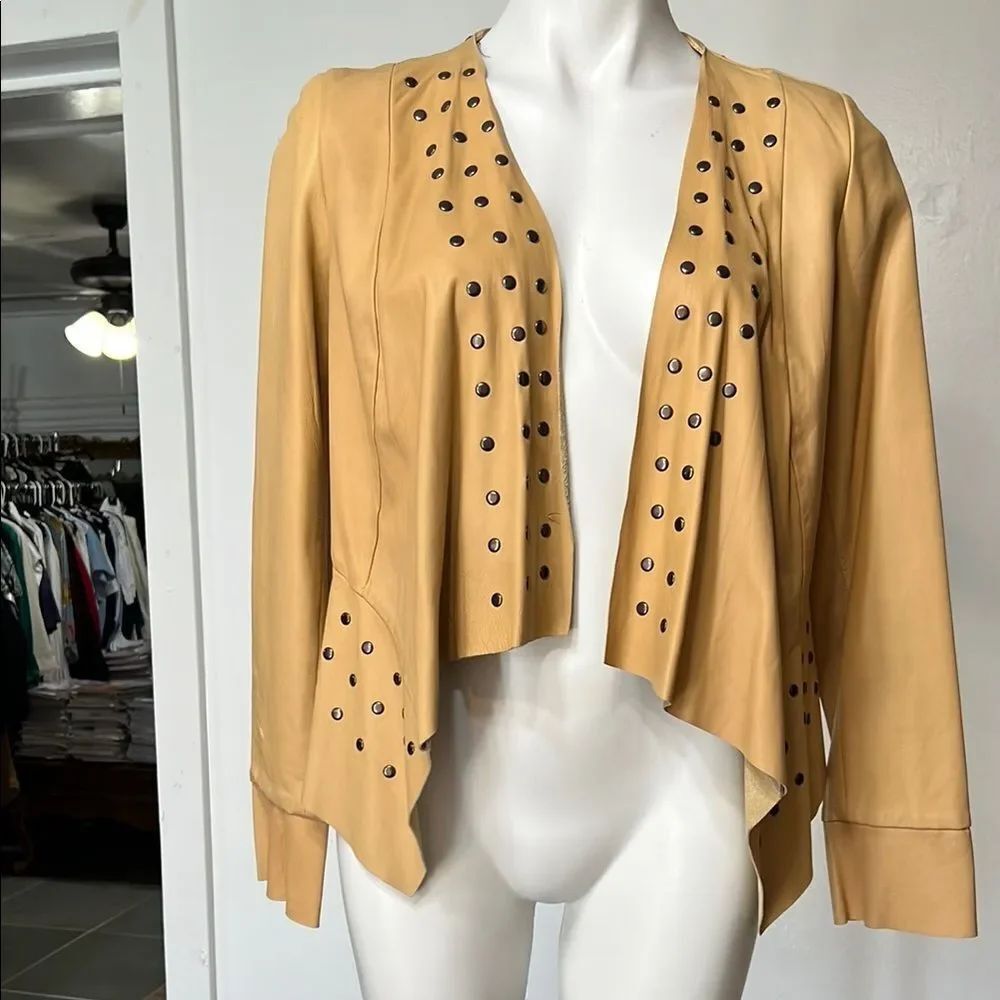 Cache Tan Blazer with Stud Details